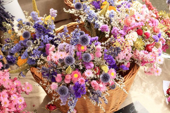 bouquet de fleurs séchées